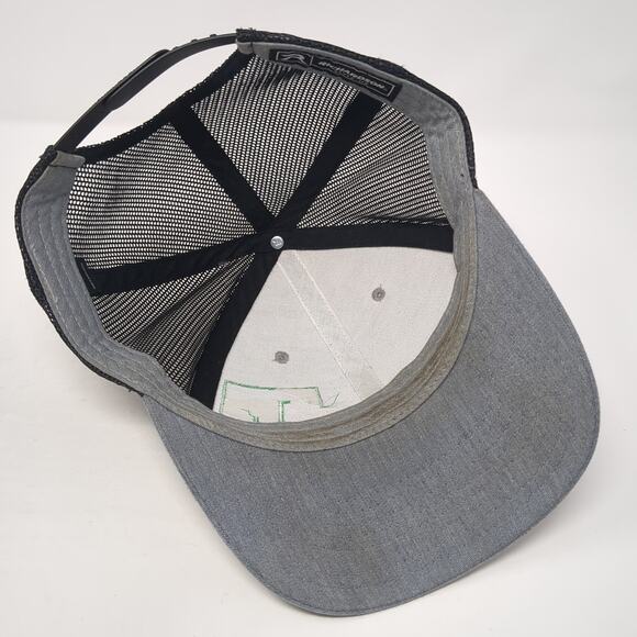 L Logo Snapback Trucker Hat Gray One Size Adjustable Lightweight Richardson - Picture 7 of 10